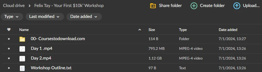 Felix Tay – Your First $10k Workshop Download