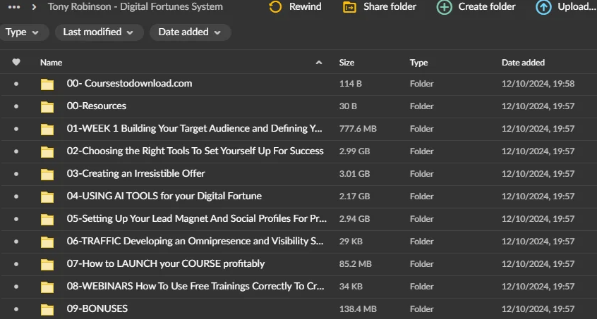 Tony Robinson – Digital Fortunes System Download