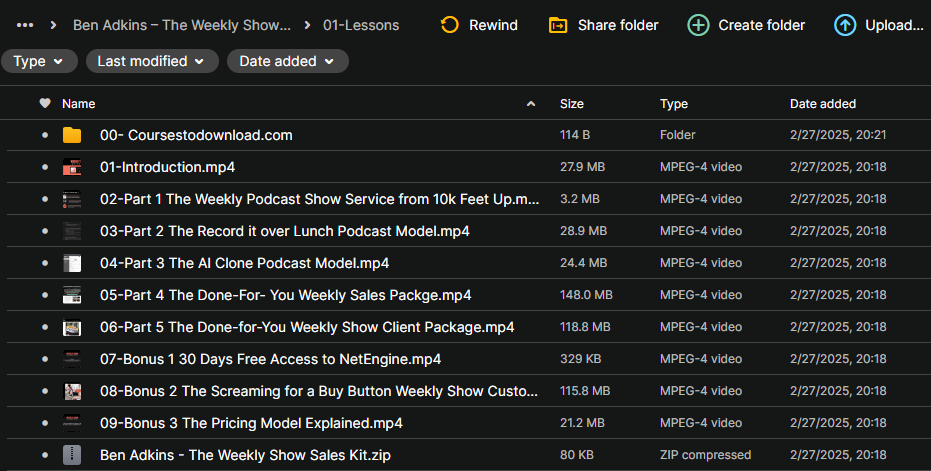 Ben Adkins – The Weekly Show Sales Kit