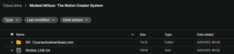 Modest Mitkus- The Notion Creator System