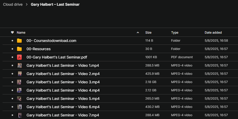 Gary Halbert – Last Seminar