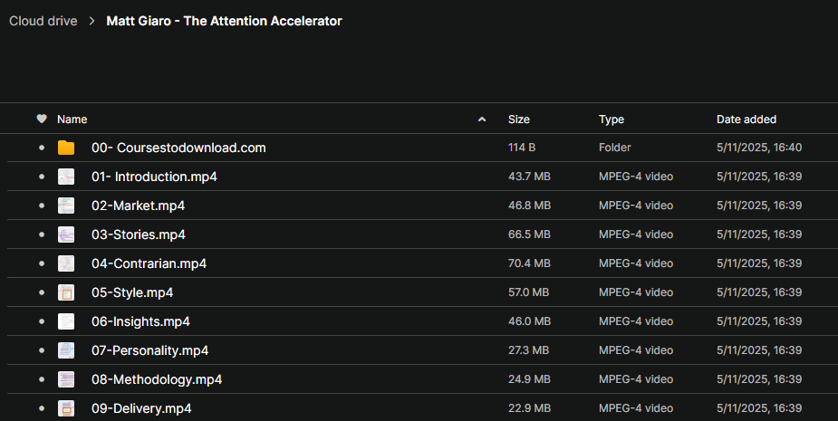 Matt Giaro - The Attention Accelerator