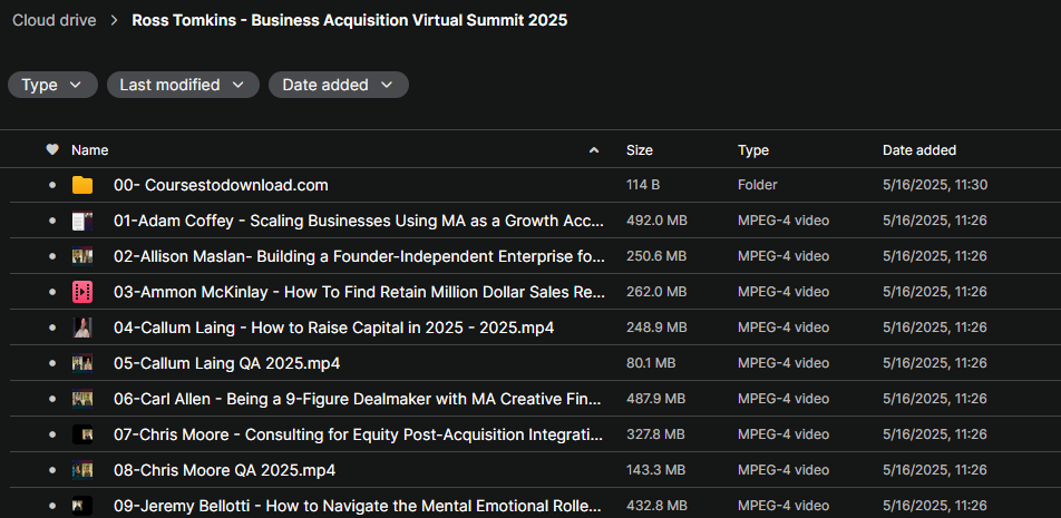 Ross Tomkins - Business Acquisition Virtual Summit 2025