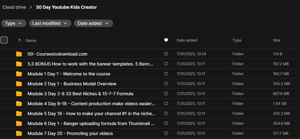 30 Day Youtube Kids Creator