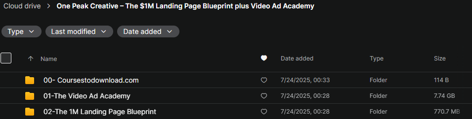 One Peak Creative – The $1M Landing Page Blueprint plus Video Ad Academy