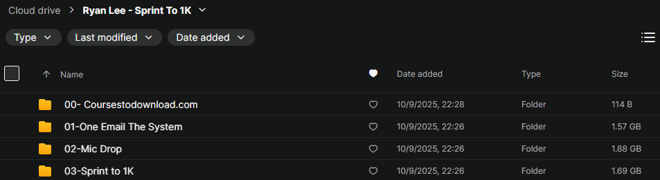 Ryan Lee - Sprint To 1K